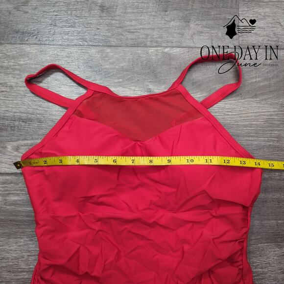 Suuksess High Neck Mesh One Piece Swimsuit Size M - Picture 4 of 6